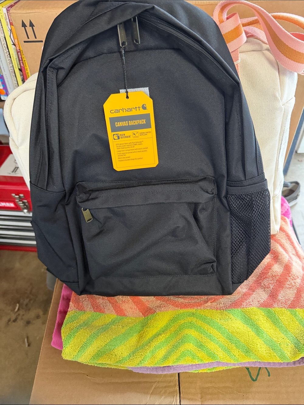 Carhartt Black Canvas Everyday Backpack with Front Pocket